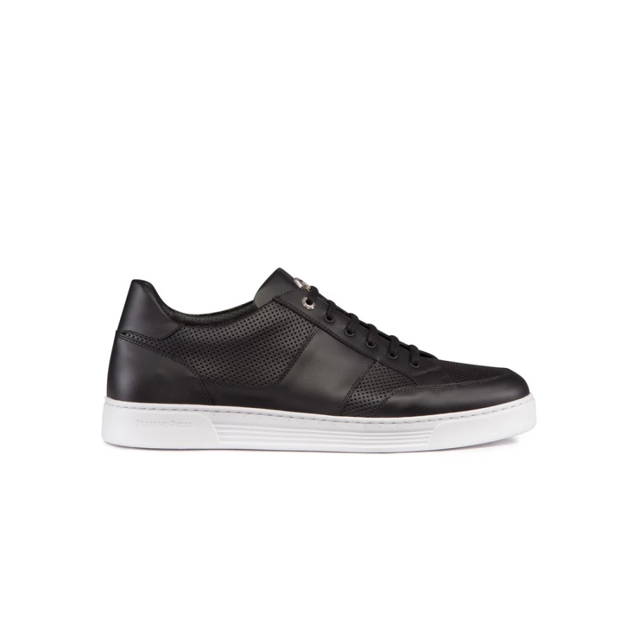 "Stefano Ricci Men's Luxury Calfskin Leather Sneakers – Premium Italian Designer Shoes"