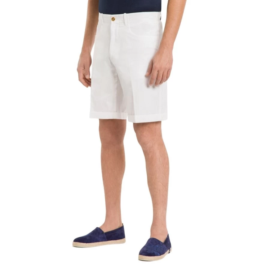 Stefano Ricci Men's Luxury Bermuda Shorts | Premium Cotton Summer Shorts for Men