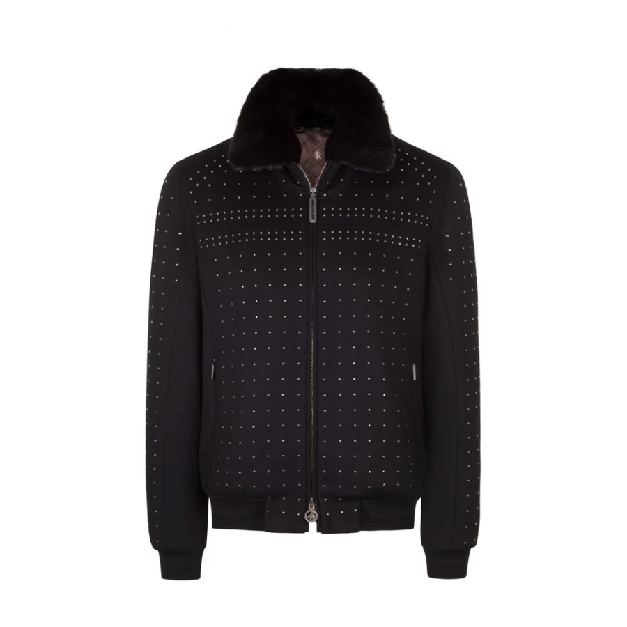 "Stefano Ricci Men's Luxury Cashmere & Mink Blouson Jacket"