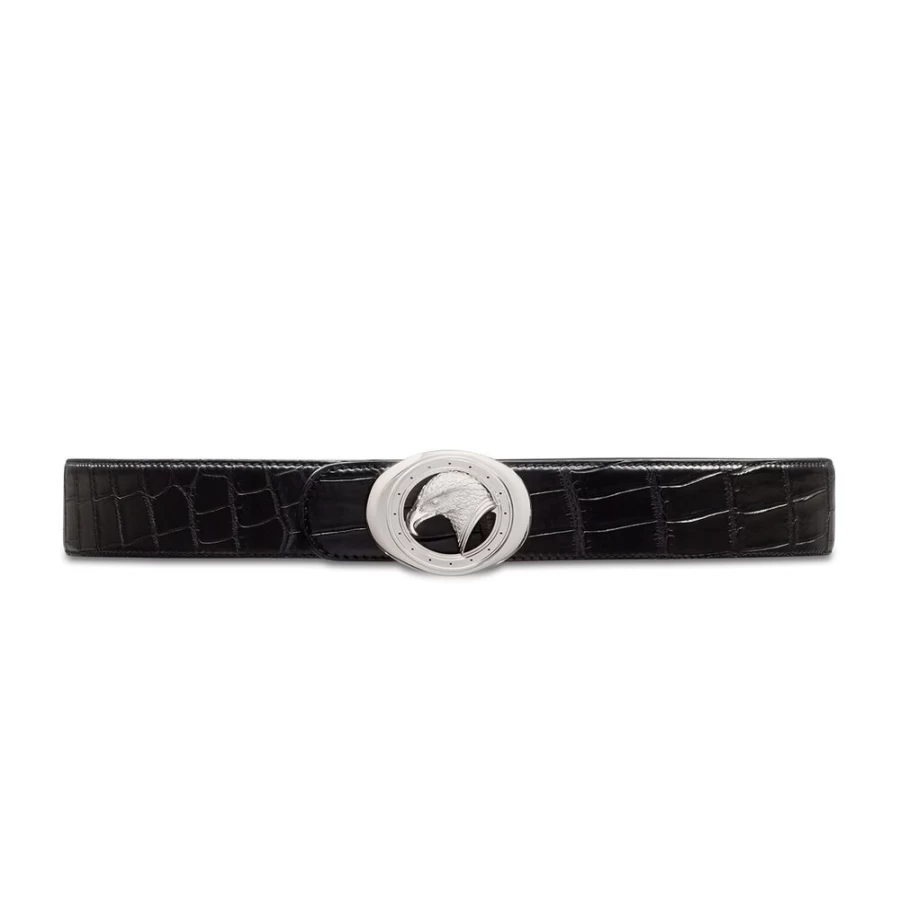 Stefano Ricci Genuine Crocodile Leather Handmade Belt for Men - Luxury Matte Finish