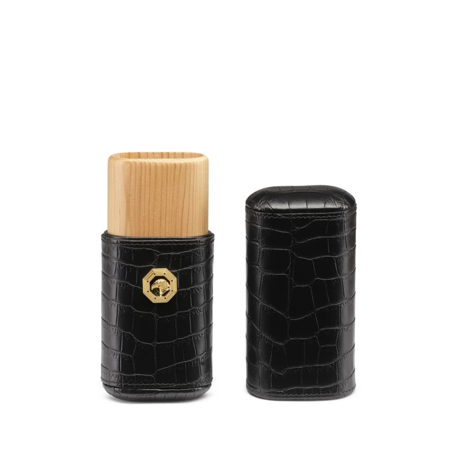 Stefano Ricci Luxury Crocodile Leather Cigar Case Holder for 2 Cigars