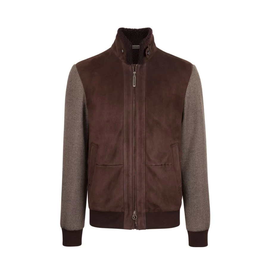"Stefano Ricci Men's Luxury Cashmere & Shearling Blouson Jacket"