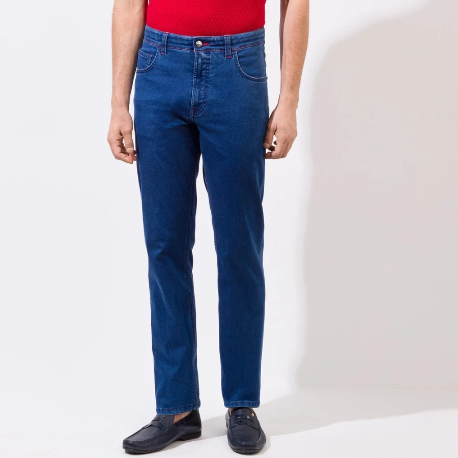 "Stefano Ricci Men's Premium Tapered Fit Jeans for Stylish Comfort"