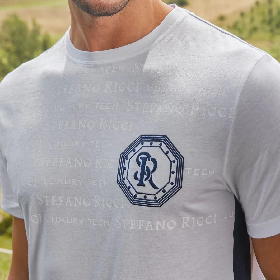Stefano Ricci Men's Premium Crew Neck Cotton T-Shirt