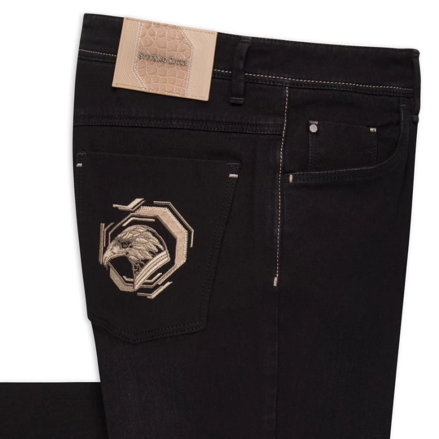 Stefano Ricci Men's Premium Luxury Jeans - High-End Denim for a Stylish Fit