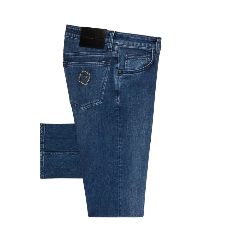 "Stefano Ricci Men's Premium Luxury Jeans - High-Quality Denim for Men"