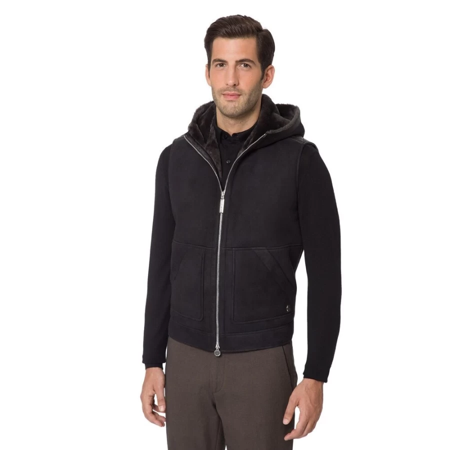 Stefano Ricci Men's Premium Hooded Gilet for Luxury Outerwear