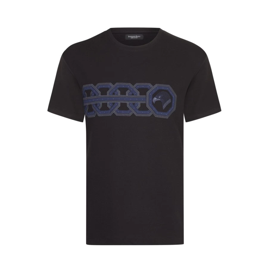 Stefano Ricci Men's N999 Crew Neck T-Shirt | Premium Cotton Classic Fit