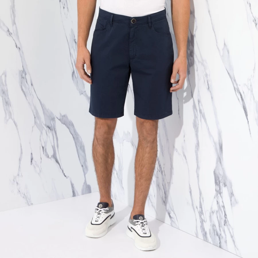 Stefano Ricci Men's Luxury Bermuda Shorts | Premium Cotton Summer Shorts for Men