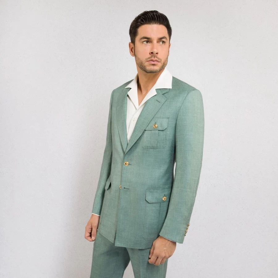 "Stefano Ricci Men's Luxury Two-Button Blazer – Premium Formal Jacket for Gentlemen"