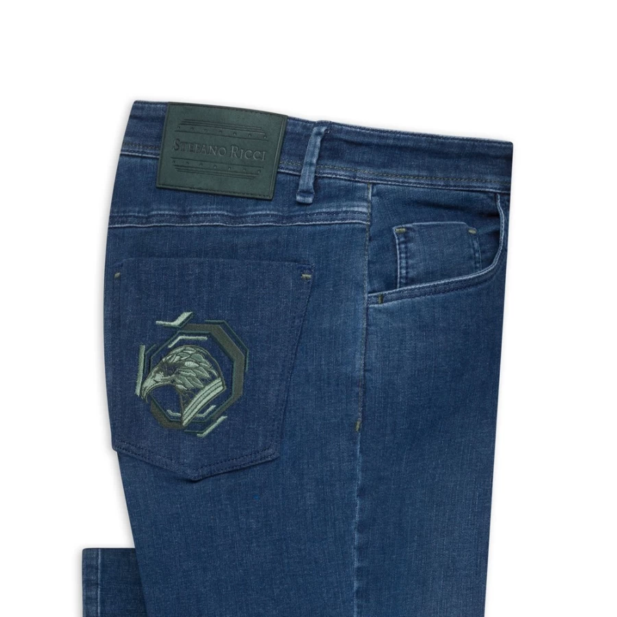 "Stefano Ricci Men's Premium Luxury Jeans - High-Quality Denim for Men"
