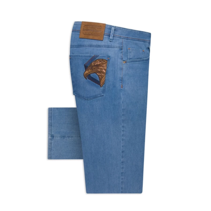 "Stefano Ricci Men's Blue Jeans | Premium Denim Pants for Men | BLTB Color"
