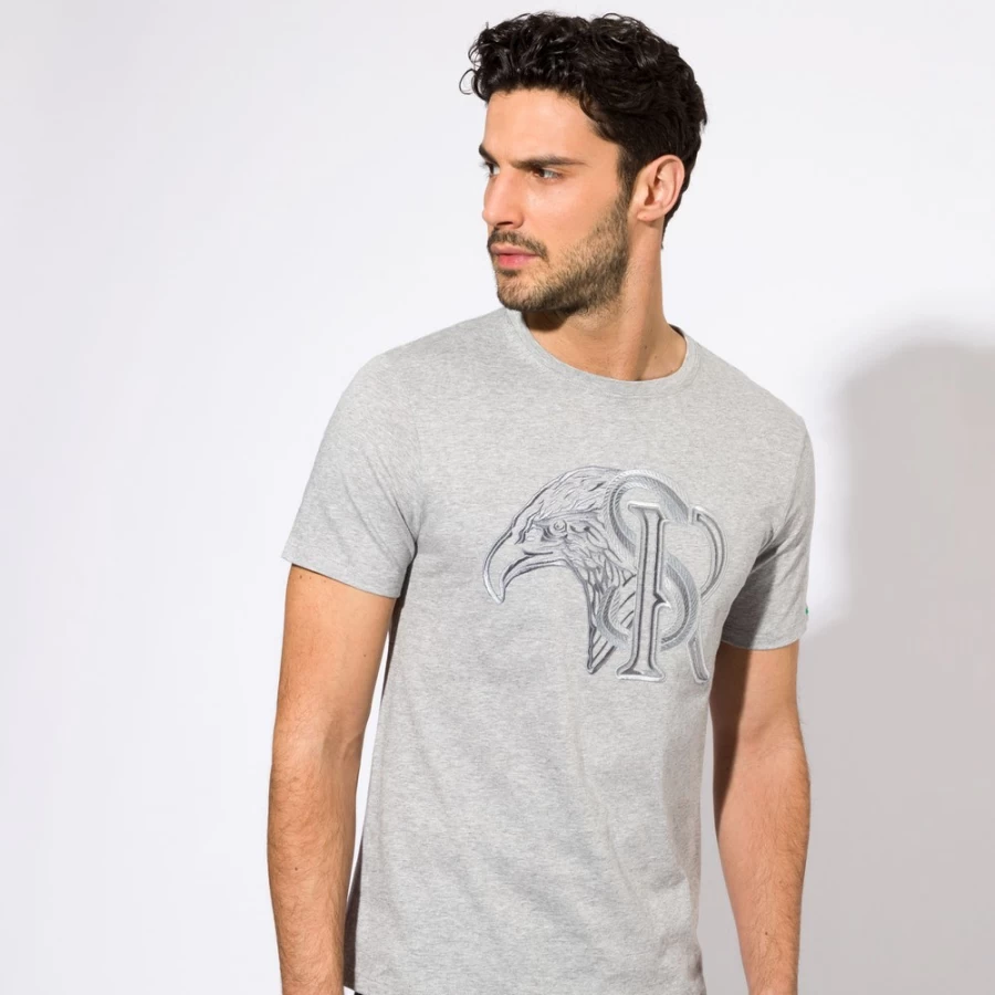 Stefano Ricci Men's Luxury Crewneck T-Shirt Premium Cotton Classic Fit