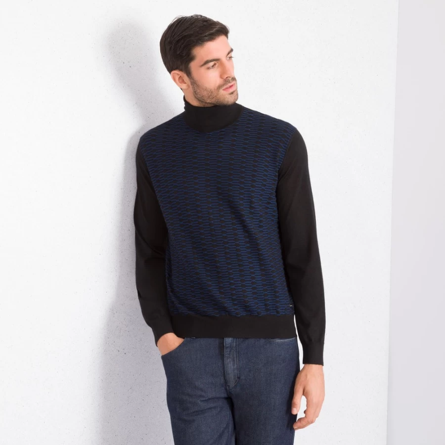 "Stefano Ricci Men's Premium Turtleneck Sweater for Luxury Winter Wear"