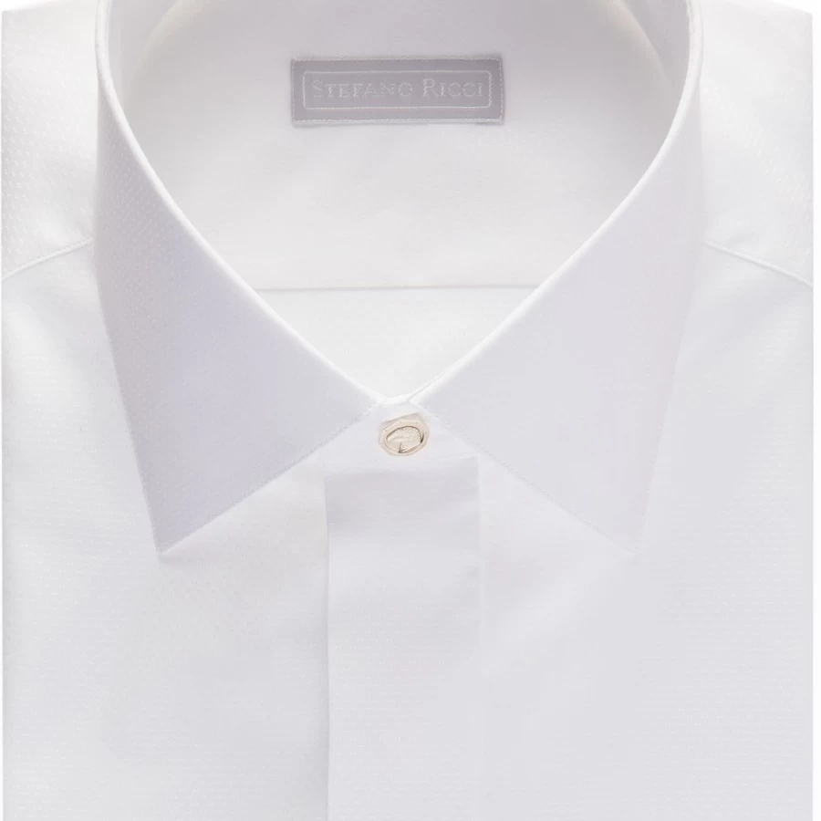 "Stefano Ricci Men's Premium Cotton Alba Shirt – Luxury Formal Wear"