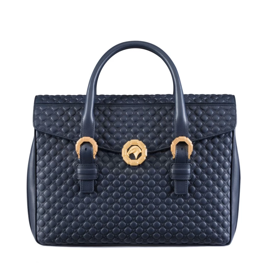 "Stefano Ricci Luxury Calfskin Leather Briefcase for Men - Premium Executive Business Bag"
