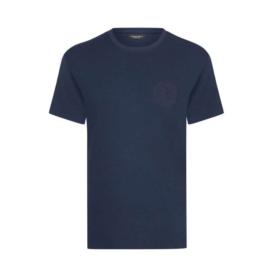 Stefano Ricci Men's B001 Crew Neck T-Shirt Premium Cotton Classic Fit