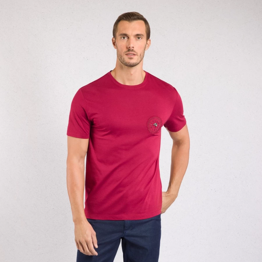 Stefano Ricci Men's Luxury Crew Neck T-Shirt in Color R007 | Premium Cotton Casual Wear