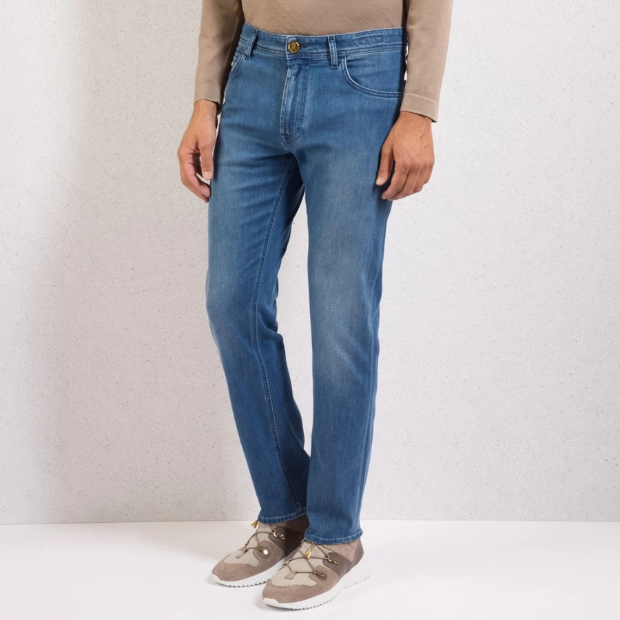 Stefano Ricci Men's Ing0 Denim Jeans for Luxury Casual Wear