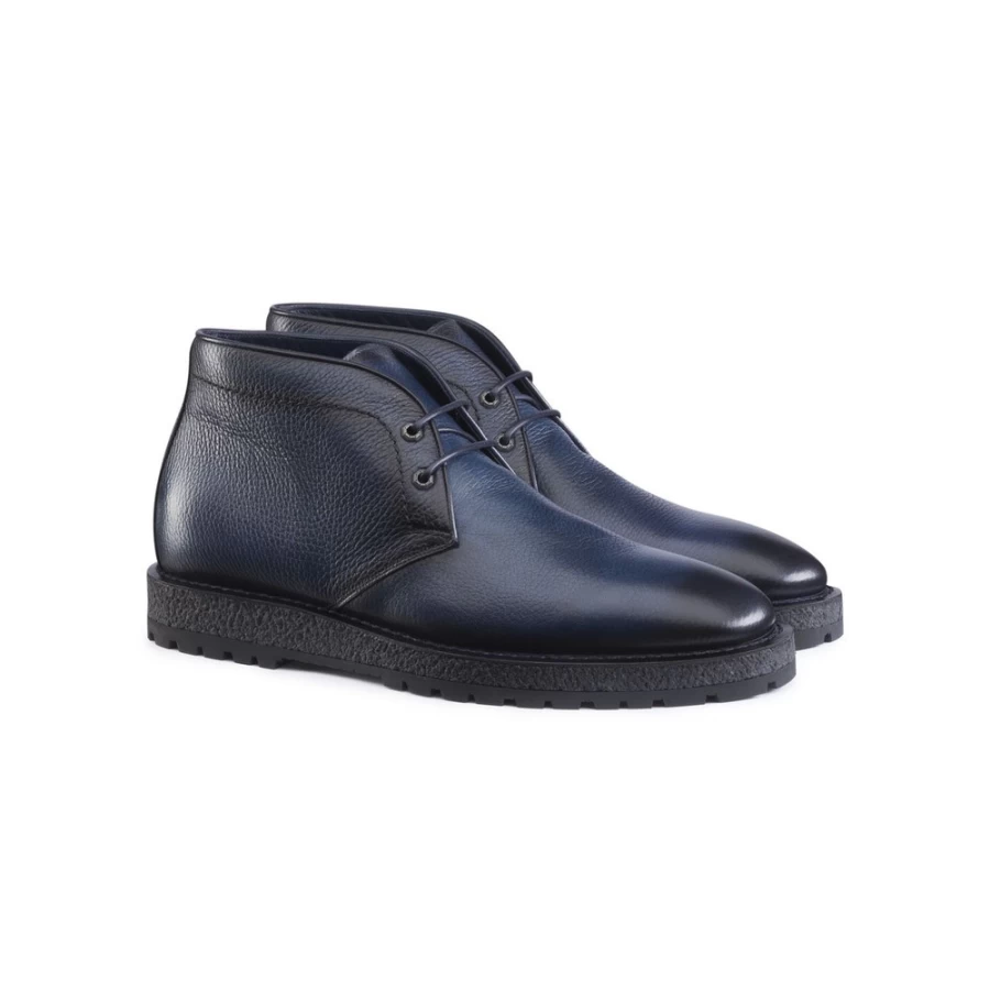 Stefano Ricci Men's Luxe Calfskin Leather Chukka Boots | Premium Italian Crafted Ankle Boots