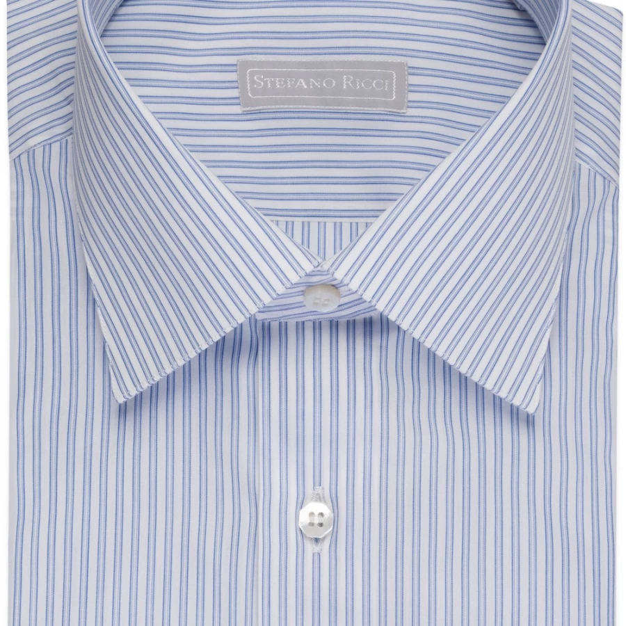 Stefano Ricci Men's Handmade Asti Shirt - Luxury Italian Cotton Dress Shirt for Men