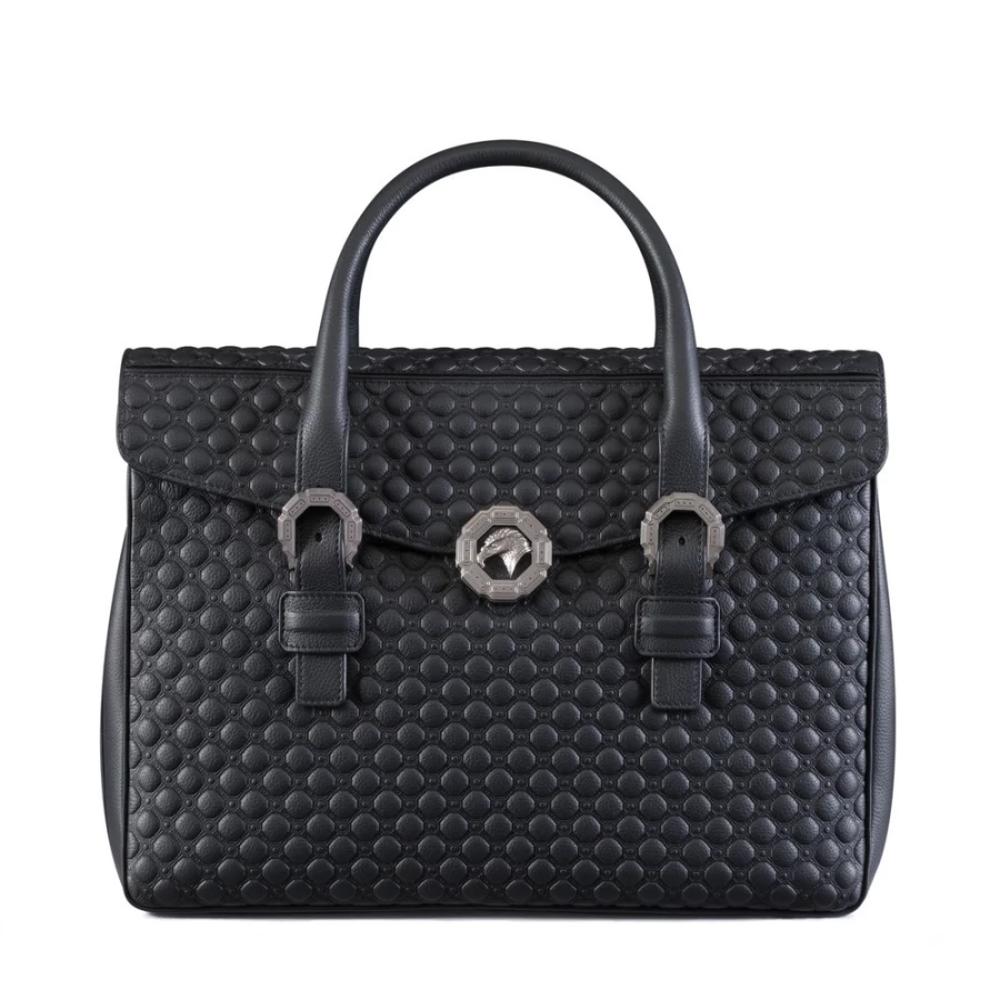 "Stefano Ricci Luxury Calfskin Leather Briefcase for Men – Premium Designer Business Bag"