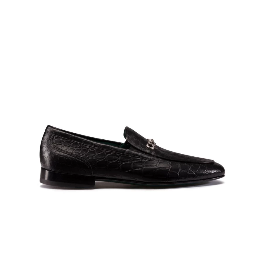 Stefano Ricci Luxury Matted Crocodile Leather Loafers for Men - Premium Italian Designer Slip-On Shoes