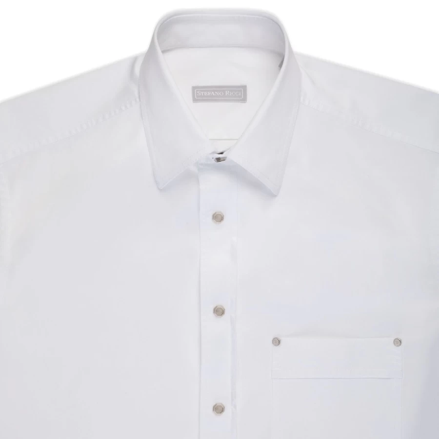 Stefano Ricci Handmade Men's Melk Shirt in Ex2102_500 Color