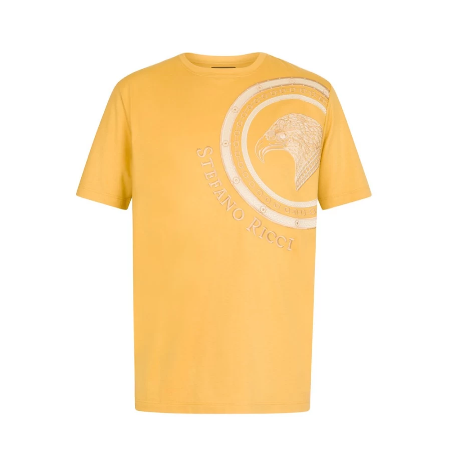 Stefano Ricci Men's Luxury Crewneck T-Shirt Premium Cotton Classic Fit