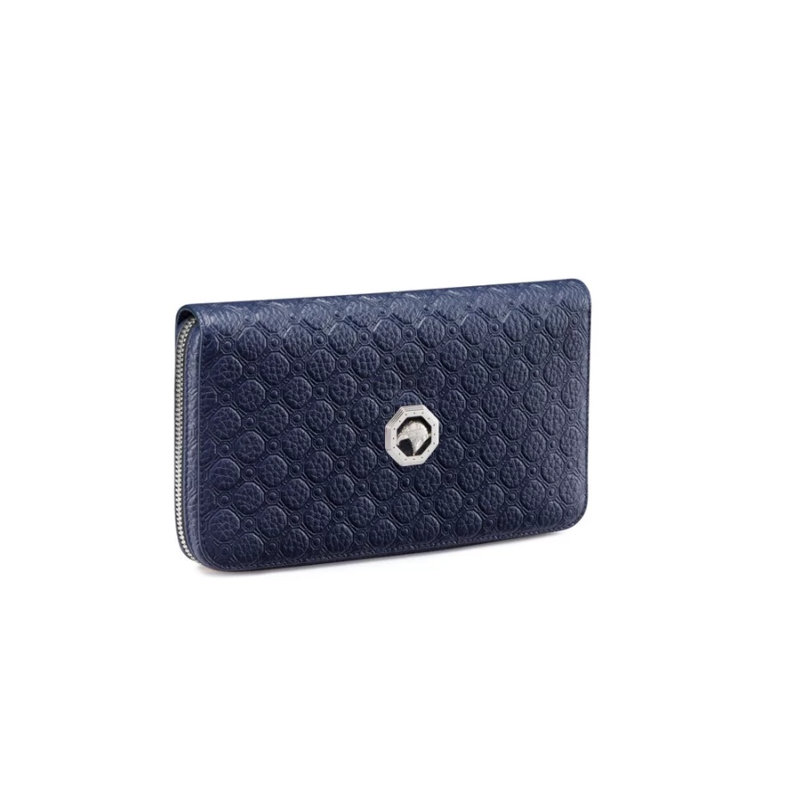 Stefano Ricci Handmade Premium Calfskin Leather Zip Around Wallet for Men Luxury Designer Money Clip