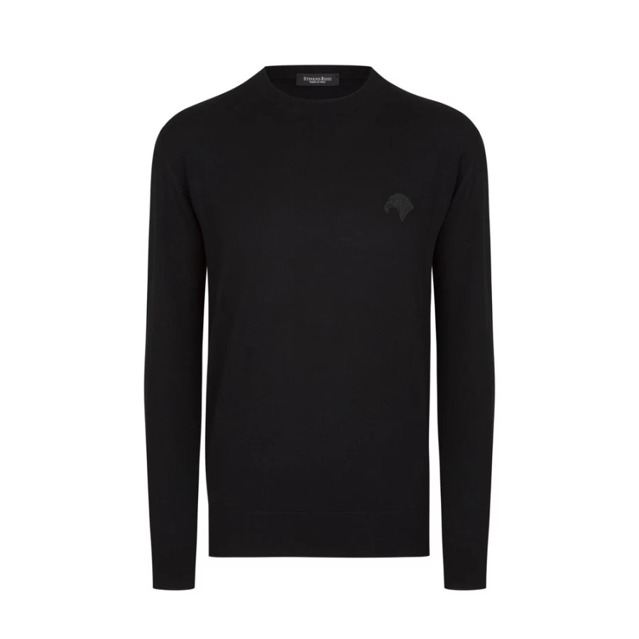 Stefano Ricci Men's Luxury Crewneck Sweater - Premium Cotton Knitwear for Gentlemen