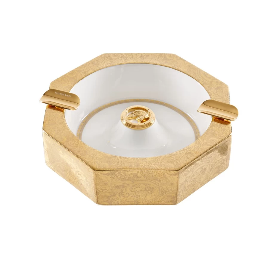 Stefano Ricci Luxury Porcelain Cigar Ashtray in Elegant Color 1036 for Smoking Connoisseurs