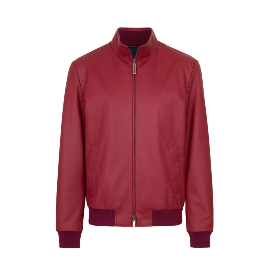 Stefano Ricci Men's Lambskin Leather Blouson Jacket in Color R022