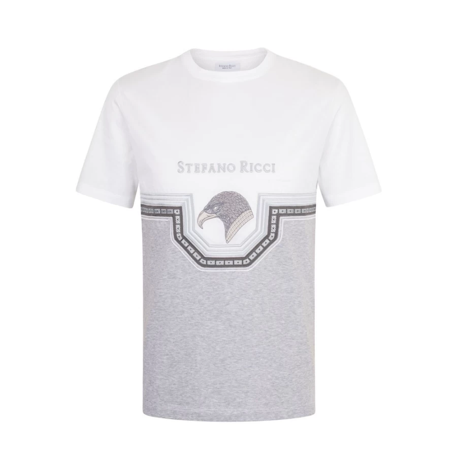 Stefano Ricci Men's Whgc Crewneck T-Shirt | Premium Cotton Classic Fit