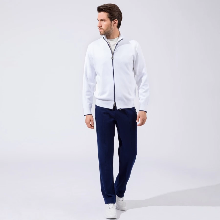 Stefano Ricci Men's Premium Jogging Suit Blouson - Luxury Tracksuit Jacket for Running & Casual Wear