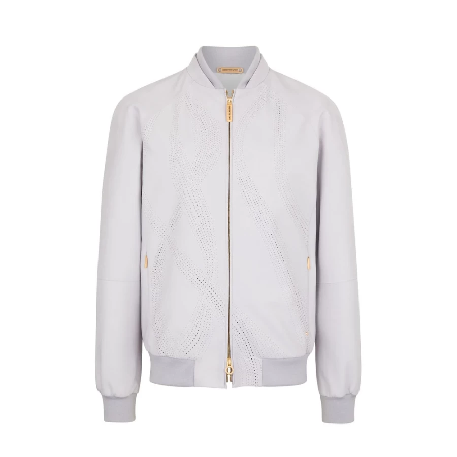 Stefano Ricci Men's W009 Calfskin Leather Blouson Jacket