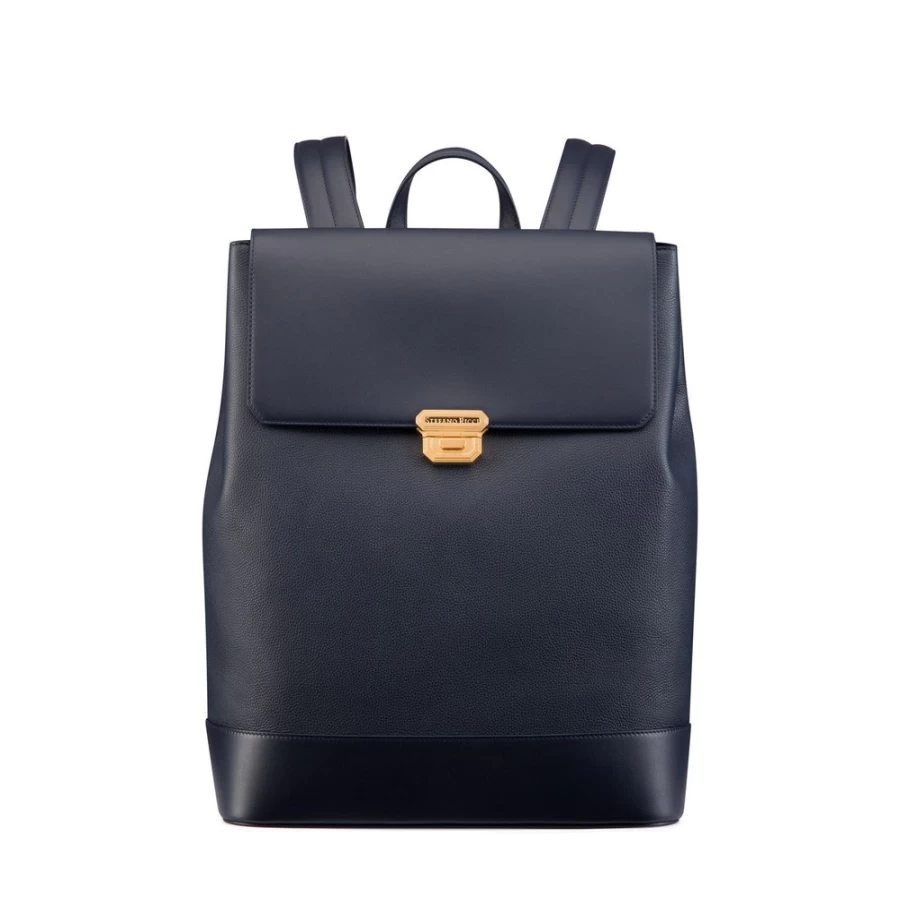 Stefano Ricci Luxury Calfskin Leather Backpack in B013 Brown - Premium Designer Men's Travel Bag