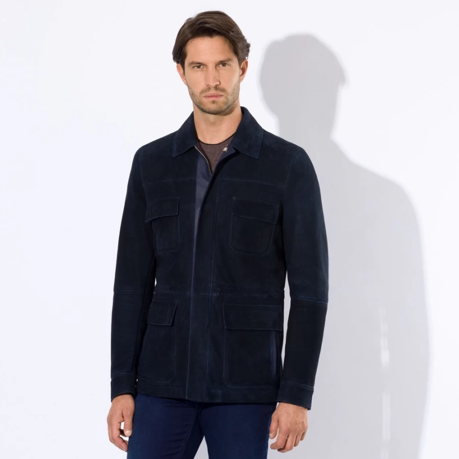 Stefano Ricci Men's Premium Shearling Field Jacket – Luxurious Winter Outerwear