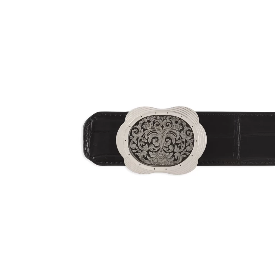 Stefano Ricci Luxury Genuine Crocodile Leather Belt for Men - Matte Finish Dress Belt