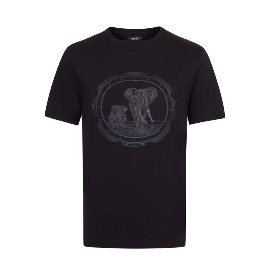 Stefano Ricci Men's Premium Crewneck T-Shirt - Luxury Cotton Comfort Fit