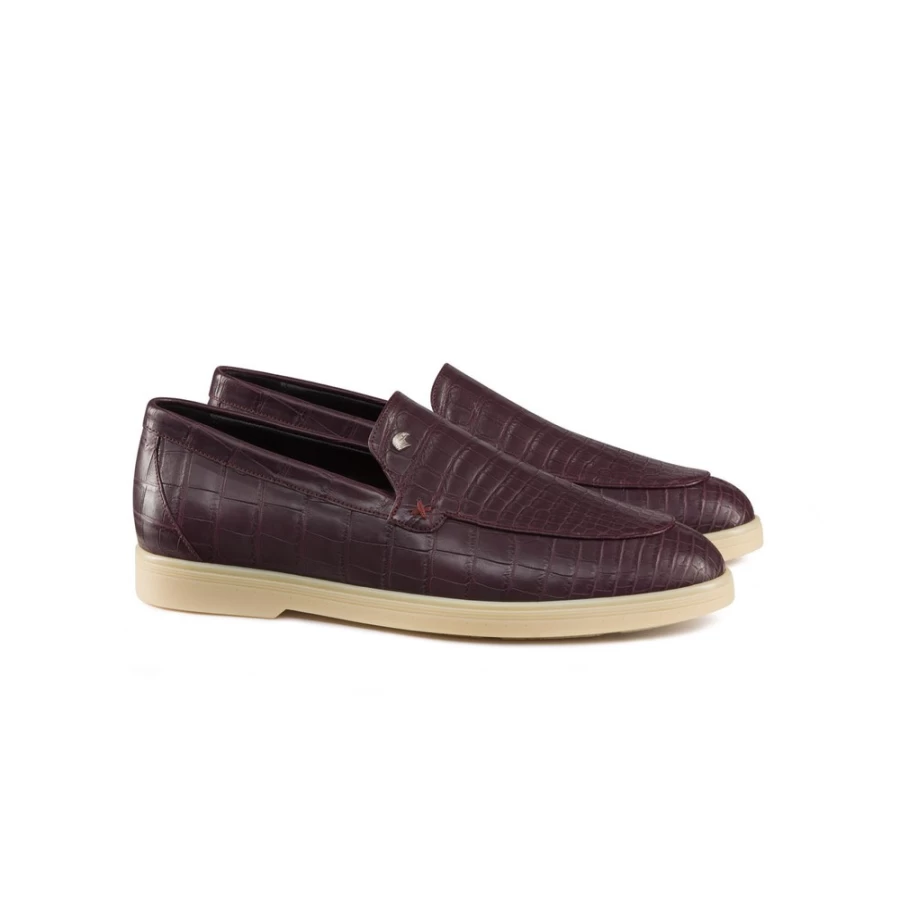 Stefano Ricci Luxury Matted Crocodile Leather Loafers for Men - Premium Italian Designer Slip-On Shoes