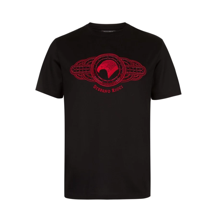 Stefano Ricci Men's Luxury Crewneck T-Shirt in Classic Color N999