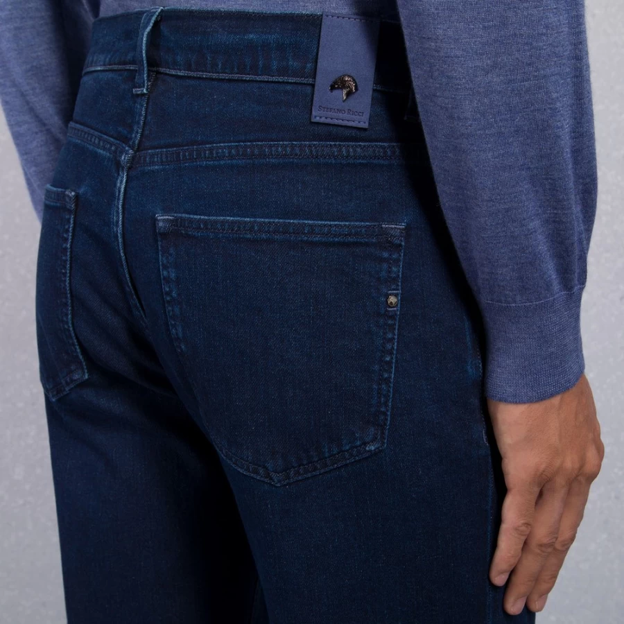 Stefano Ricci Men's Premium Luxury Jeans - High-Quality Denim for Style & Comfort