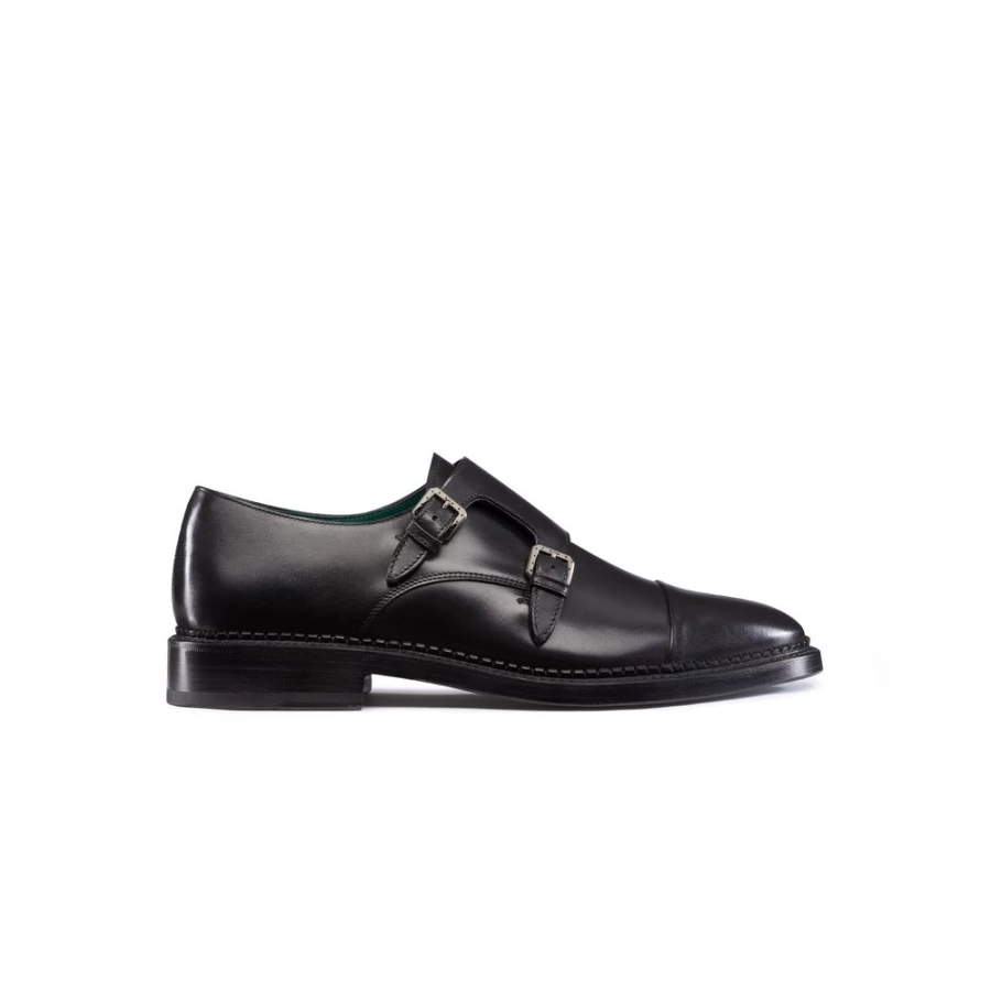 "Stefano Ricci Luxury Calfskin Monk Strap Dress Shoes for Men"