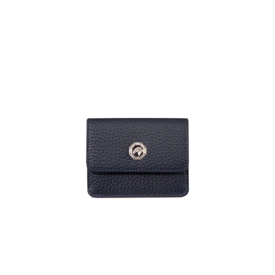 "Stefano Ricci Handmade Premium Calfskin Leather Card Holder - Luxury Slim Wallet"