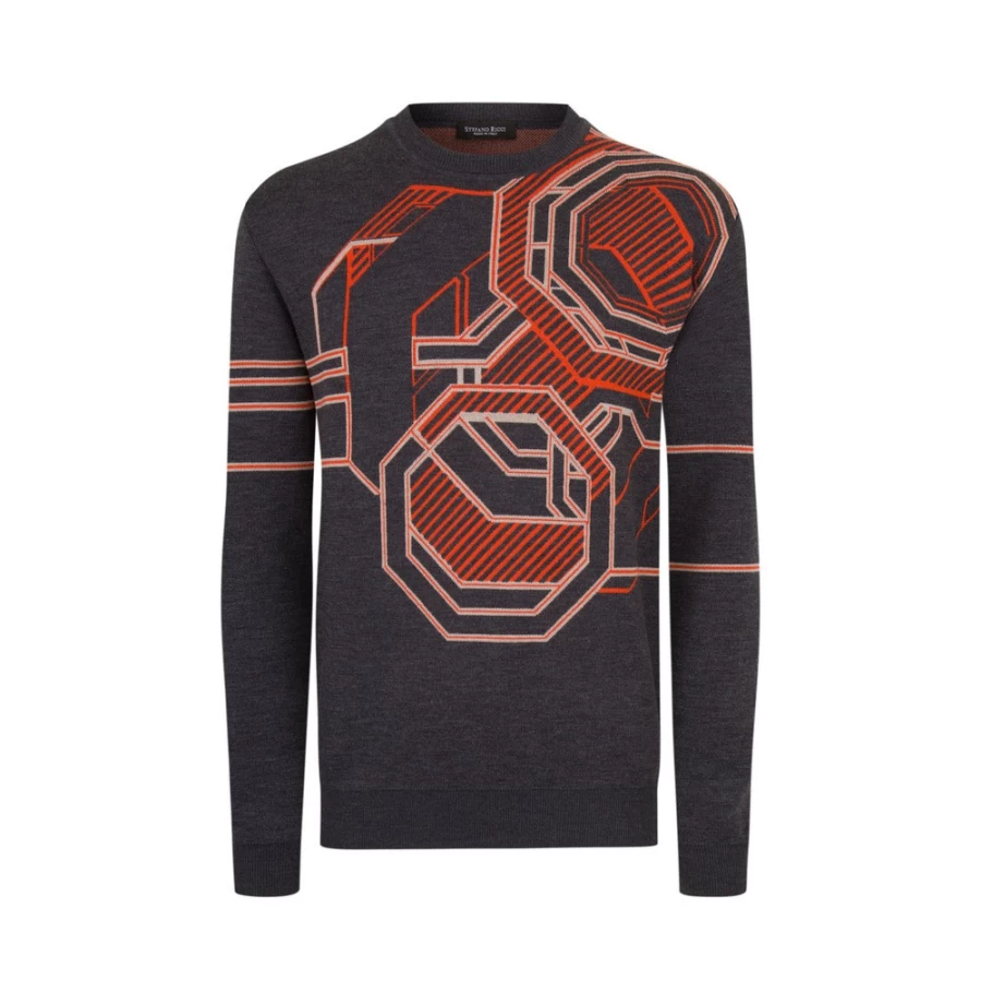 Stefano Ricci Men's Premium Crewneck Sweatshirt - Luxury Cotton Blend Pullover