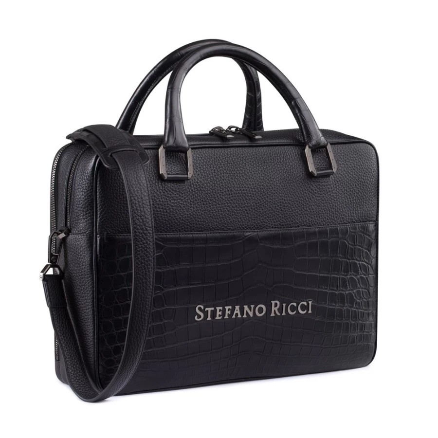 "Stefano Ricci Luxury Handmade Leather Business Bag for Professionals"