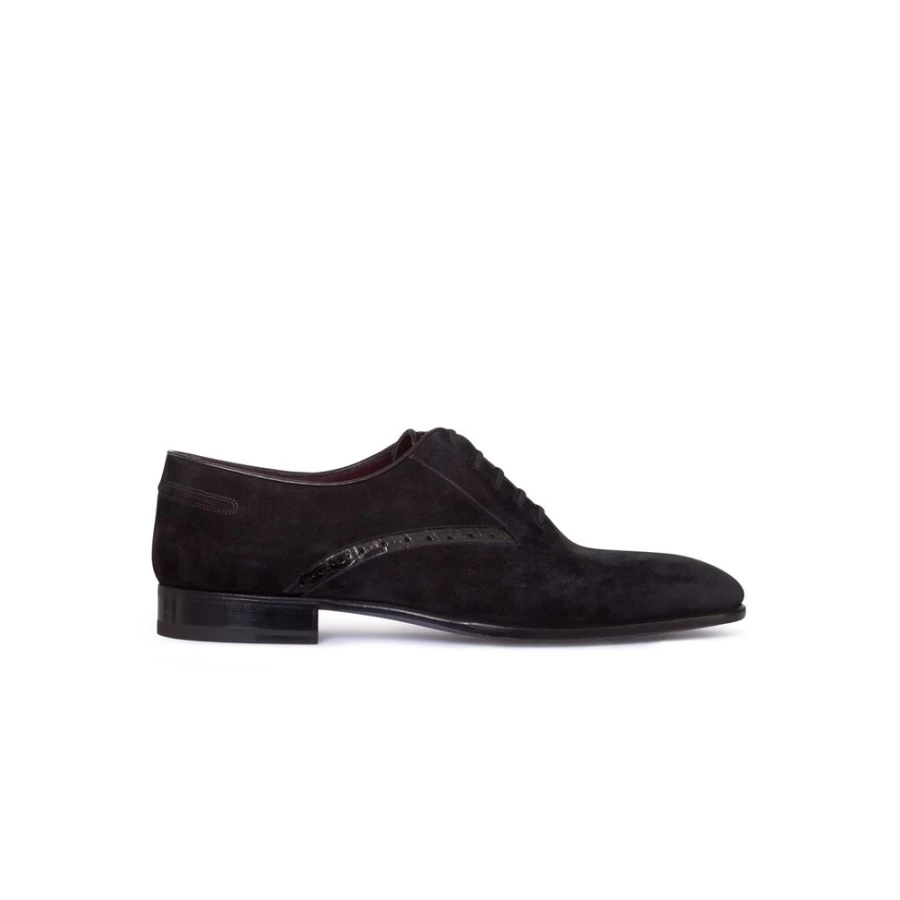 Stefano Ricci Men's Luxe Calfskin Suede Oxford Dress Shoes – Premium Italian Leather Formal Footwear