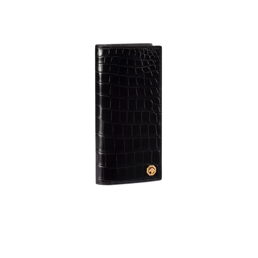Stefano Ricci Luxury Matted Crocodile & Calfskin Leather Bifold Wallet for Men