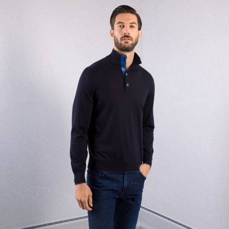 "Stefano Ricci Men's Mockneck Sweater in Elegant Knit – Premium Luxury Pullover"